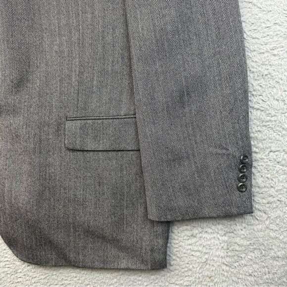Joseph Feiss Blazer Mens‎ 50R Gray Lambs Wool 2 Button Business Casual Office - Picture 5 of 16